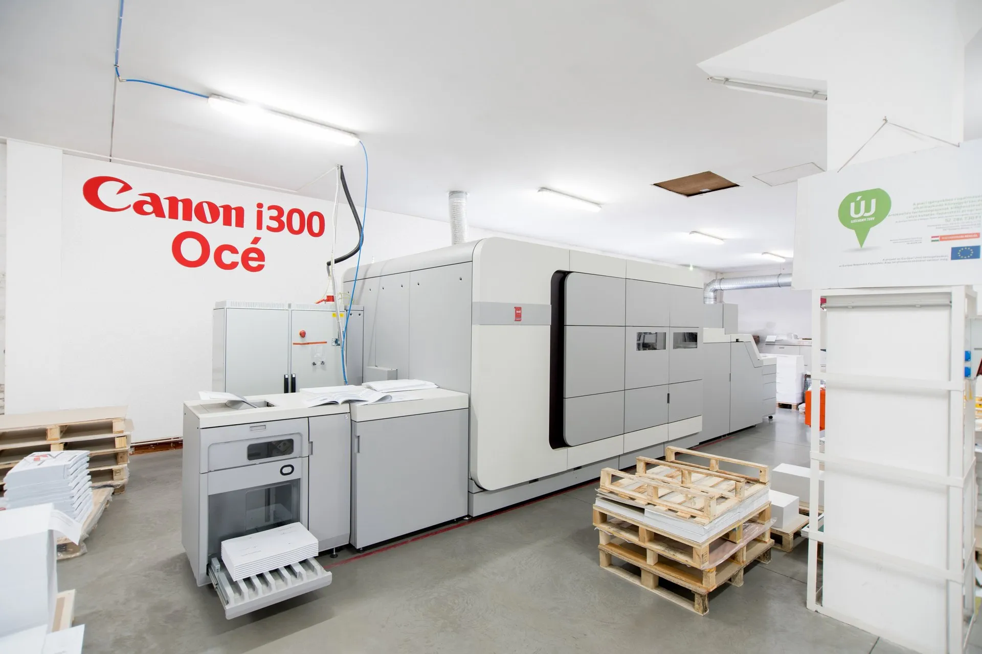 A Stanctechnik üzemcsarnoka a Canon i300 produkciós nyomdagéppel